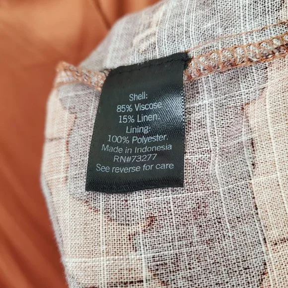 Simply Vera Wang NWT Sz 2X Dress Rayon Linen Tiered Ruffle Skirt Lined Maxi Full - Picture 9 of 16